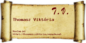 Thomasz Viktória névjegykártya